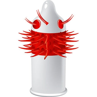 Prezervativ Egzo Ugly Coyote cu proeminente pentru stimulare si placere intensa